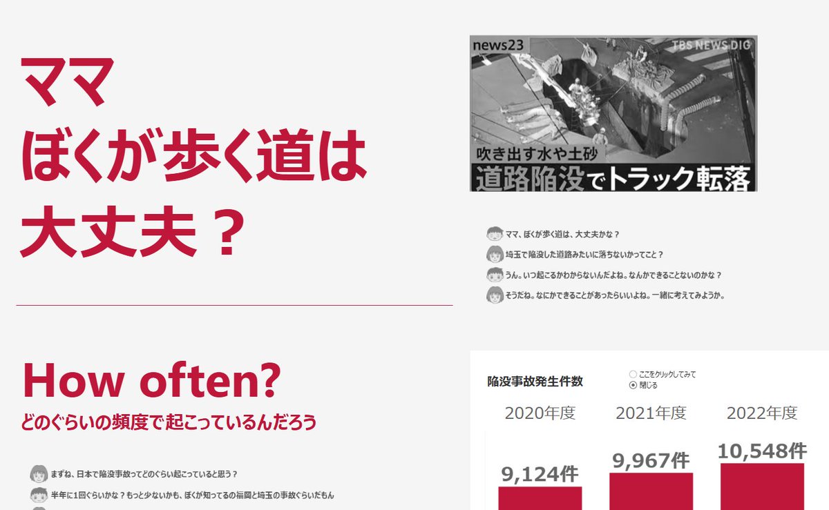 michi_TaToTsu's tweet image. #TableauViz
#AgingInfrastructure
道路陥没など、老朽化するインフラの事故は、私たちの身近な日常で起こります。
その原因と私たちにできることはないか？少しずつ調べながら考え始めてみました。
public.tableau.com/app/profile/mi…
