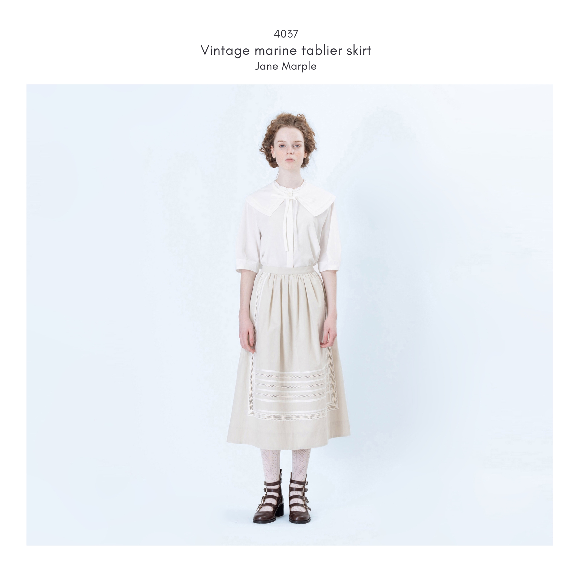 ルレックスリボンフレンチマリンスカートJane Marple