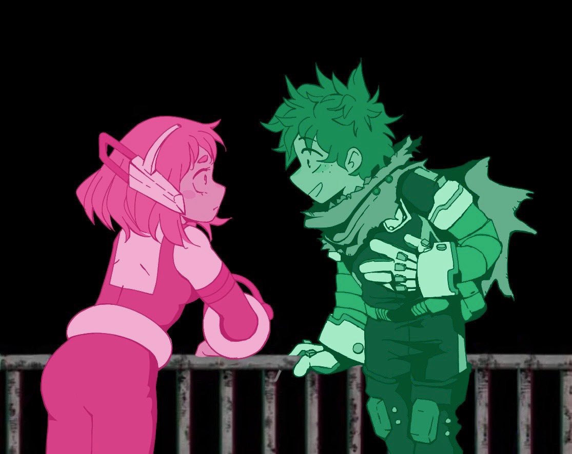 MidoriyasGloves's tweet photo. I don’t think this meme is SUPER Izuocha coded but this was still fun to draw

(disregard the probably wrong height difference)

#izuocha #izch #mha #art https://t.co/AYKRBHQyc3