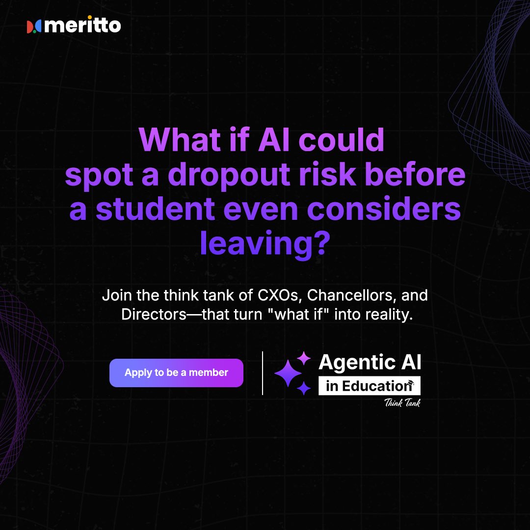 From student queries to identifying dropouts, from auto lead nurturing to automation creation, and from AI interviews to course development—we’re covering it all in this exclusive ‘Think Tank.’ 

Nominations are now open. Apply before March 15, 2025: 

events.meritto.com/TheAIInEducati…