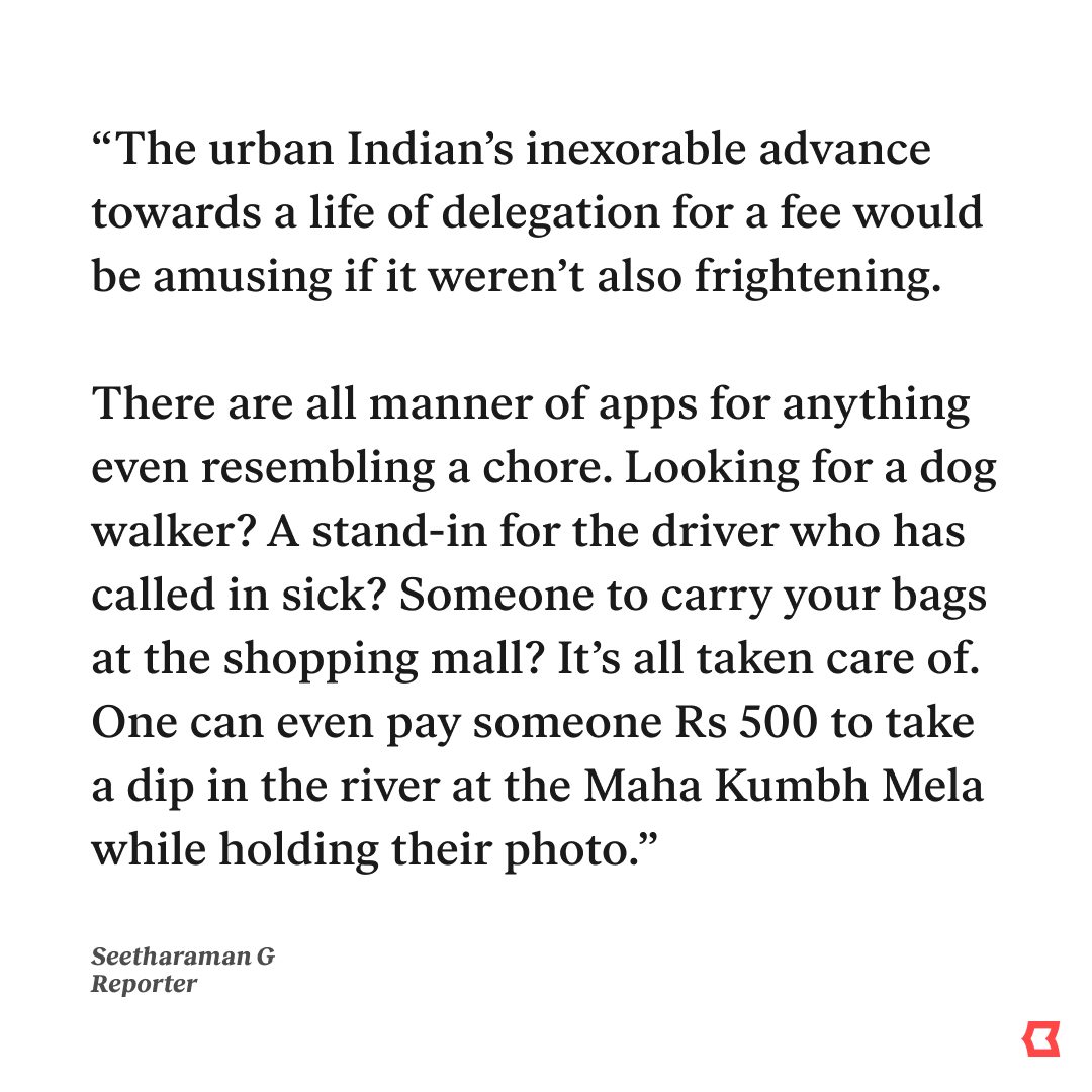 TheKenWeb's tweet image. VCs and techies are turning India into a nation of hired hands.

Since 2010, VCs have poured nearly $20 billion into startups powered by gig workers—13% of all tech funding—fueling a vast ecosystem of odd jobs on demand.