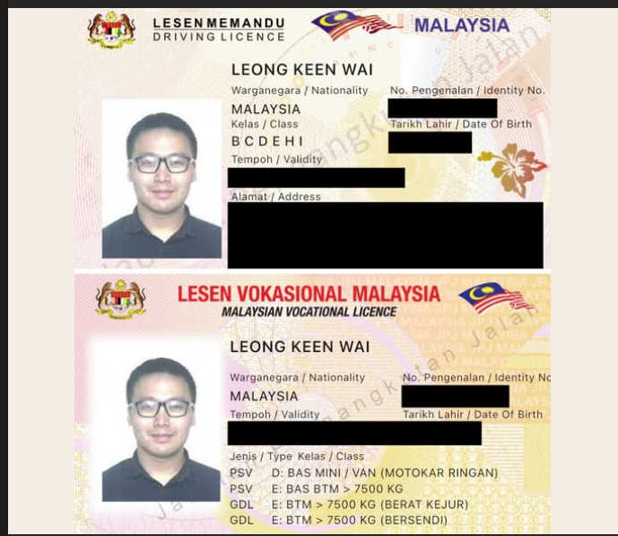 luxentX's tweet photo. Check out this guy with 10 different JPJ driving licence classes. He's a Malaysian doctor who wanted to drive the hospital ambulance and got all the different classes after that. https://t.co/3EggXzuyuB