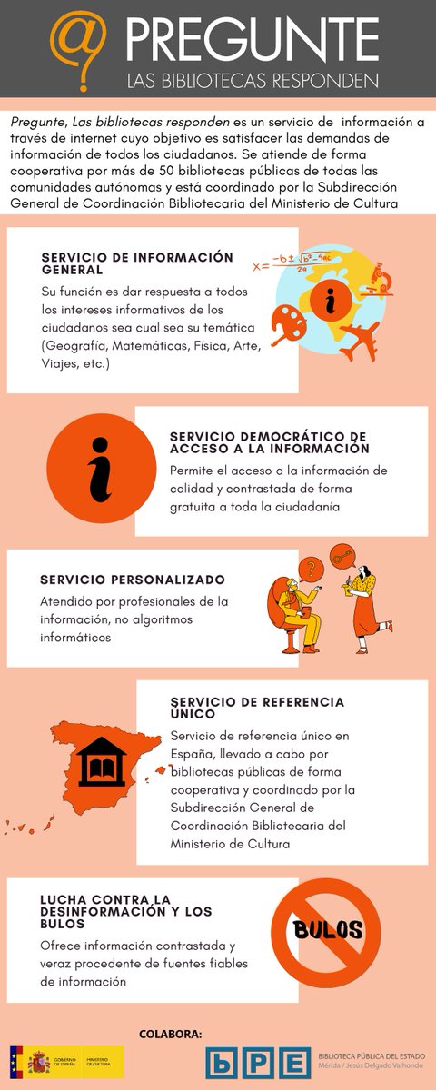 📚🔎La Biblioteca Pública del Estado 'Jesús Delgado Valhondo' en Mérida participa y colabora en el servicio de información “Pregunte, las bibliotecas responden” 
👉pregunte.es/consulta/pregu…