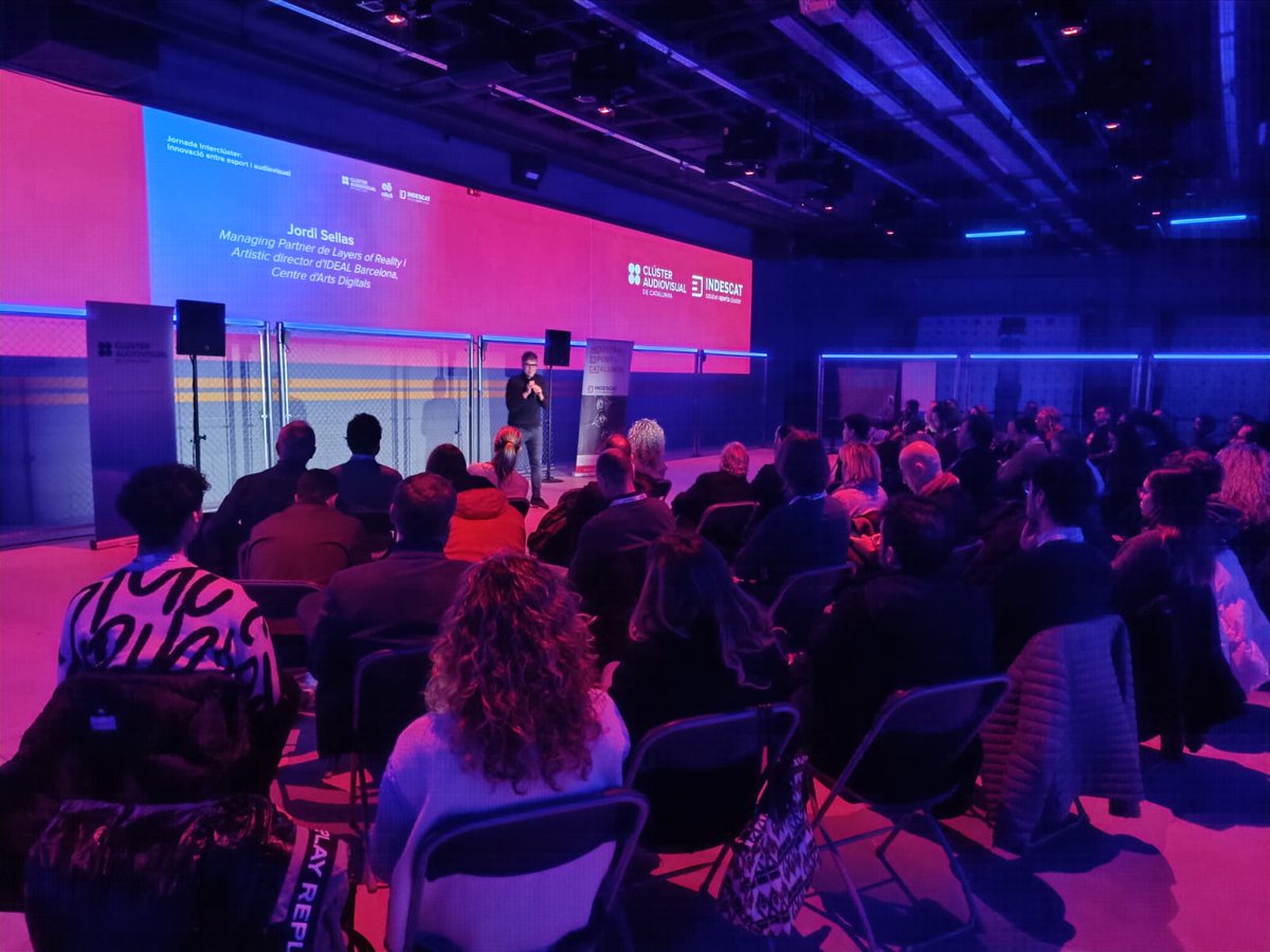 🔴 Avui <a href="/indescat/">INDESCAT</a>, juntament amb el <a href="/ClusterAVCat/">Clúster Audiovisual de Catalunya</a>, celebra la jornada interclúster "Impulsem la innovació entre l’esport i l’audiovisual", que compta amb el suport d’<a href="/accio_cat/">ACCIÓ</a>  i que reuneix més d’una cinquantena d’empreses innovadores.

🎯 L’objectiu de l'acte és explorar noves
