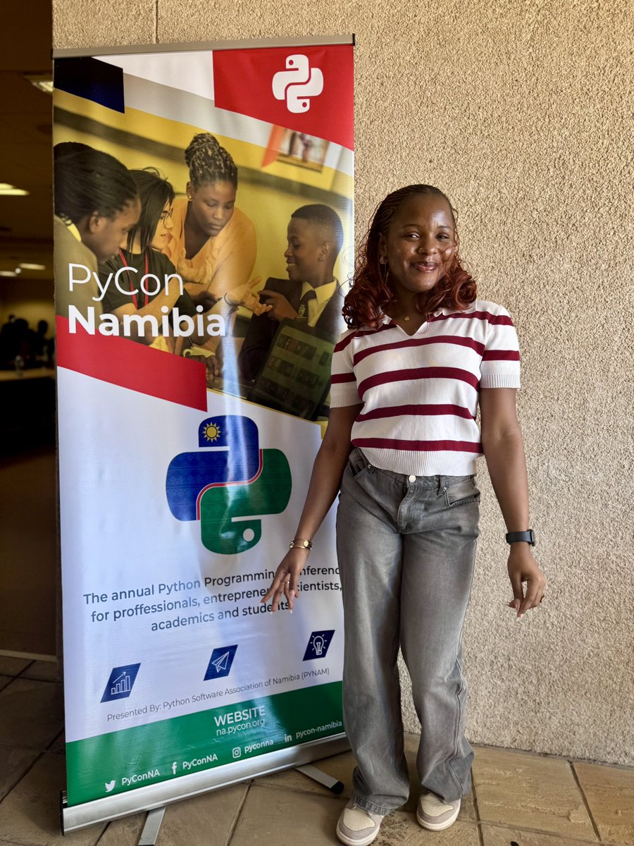 IkegahRuth's tweet image. Here in Namibia for @PyConNA
I also have a table for @chaoss_africa filled with swags from CHAOSS and other company swags I get from different conferences 🎉
#PyconNamibia