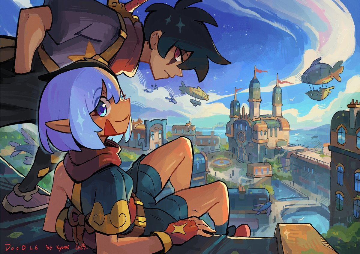 Aqliva &amp; Az, from my webtoon Aventale 🌟