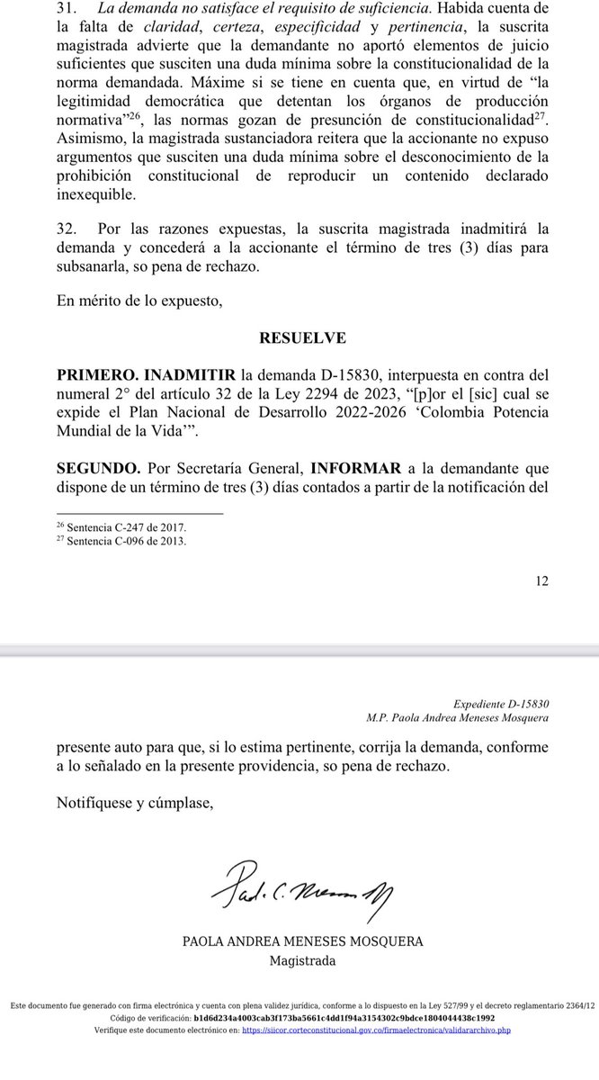 Las restricciones legales sobre el suelo, en consonancia con lo dispuesto en los artículos 64 y 65 de la Constitución Política, resultan razonables. No se puede olvidar que la producción de alimentos es una actividad constitucionalmente protegida!! La <a href="/CConstitucional/">Corte Constitucional</a> inadmite