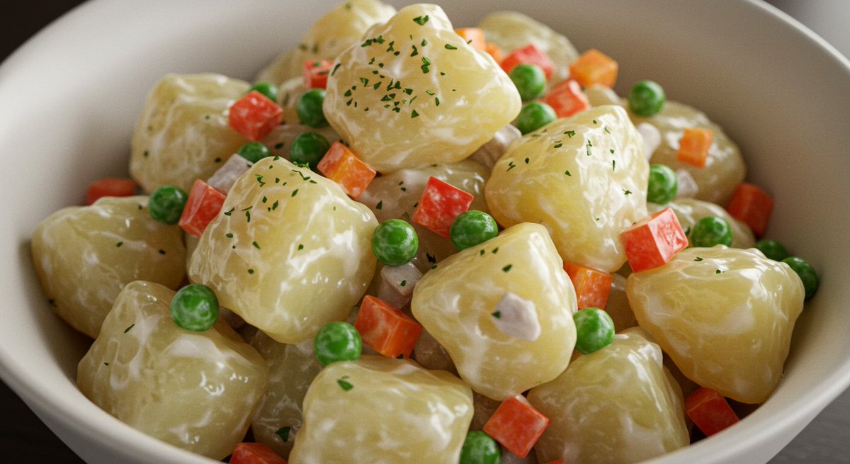 GoldenForkRecp's tweet photo. Craving a creamy, flavorful side dish? Try this easy and delicious Dominican Potato Salad recipe! 🥔🇩🇴 Made with Hellmann’s mayo for that perfect smooth texture. Ready in no time! 😋🍴
Check out the full recipe here: https://t.co/OXbidFdB0E
#PotatoSalad #recipe #GoldenForkRecipes https://t.co/RlIftwsOz7