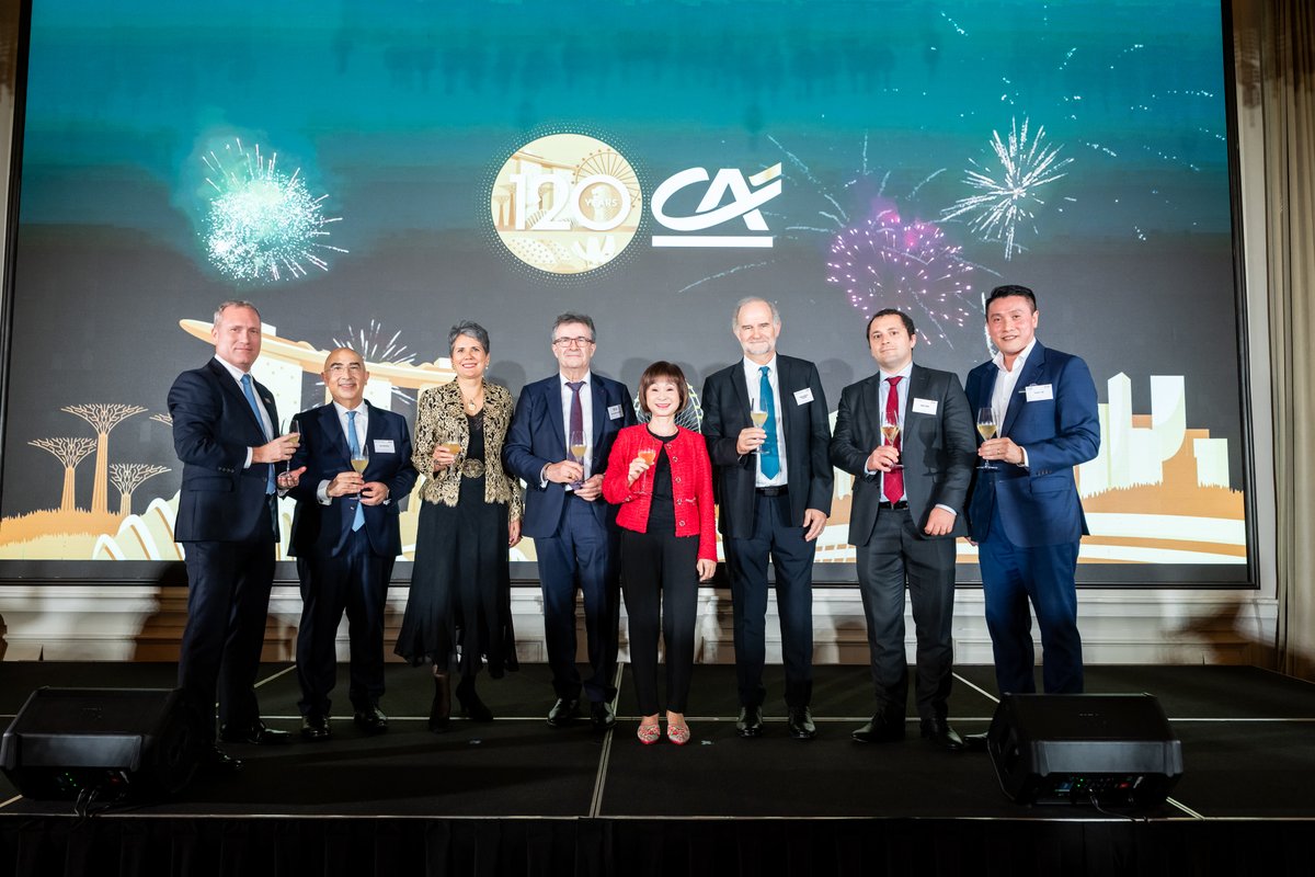 Crédit Agricole CIB (@ca_cib) on Twitter photo Celebrating <a href="/Credit_Agricole/">Groupe Crédit Agricole</a> Group’s 120 years anniversary in #Singapore 🎉!
Thank you to our clients, partners and colleagues who have been part of our journey. Here’s to many more years of success and collaboration! Celebrating <a href="/Credit_Agricole/">Groupe Crédit Agricole</a> Group’s 120 years anniversary in #Singapore 🎉!
Thank you to our clients, partners and colleagues who have been part of our journey. Here’s to many more years of success and collaboration!