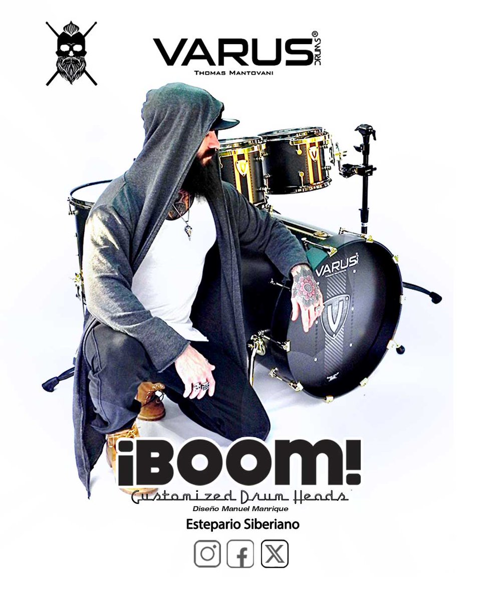 #EsteparioSiberiano · #VarusDrums  #bassdrumboom Serás Personal..!!