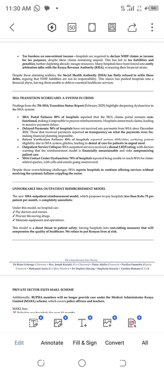 SHA is already under worse cartels right from MOH, SHA board, and Presidential health advisors plus KMPDC than it was under NHIF. The cartels will force Sick suffering patients, Facility owners , Health Proffesionals and Human Rights bodies to come out in a Mega demonstrations.