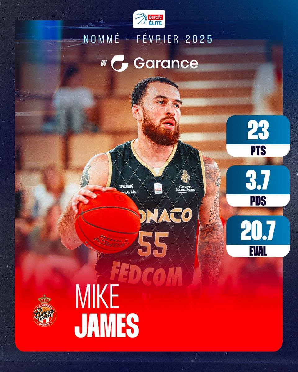 👀🇲🇨 Mike James pour un premier trophée de joueur du mois cette saison ?

1 RT = 1 vote 🔥

#JDMBetclicELITE by Garance
<a href="/TheNatural_05/">Mike James</a> x <a href="/ASMonaco_Basket/">AS Monaco Basket 🇲🇨</a>