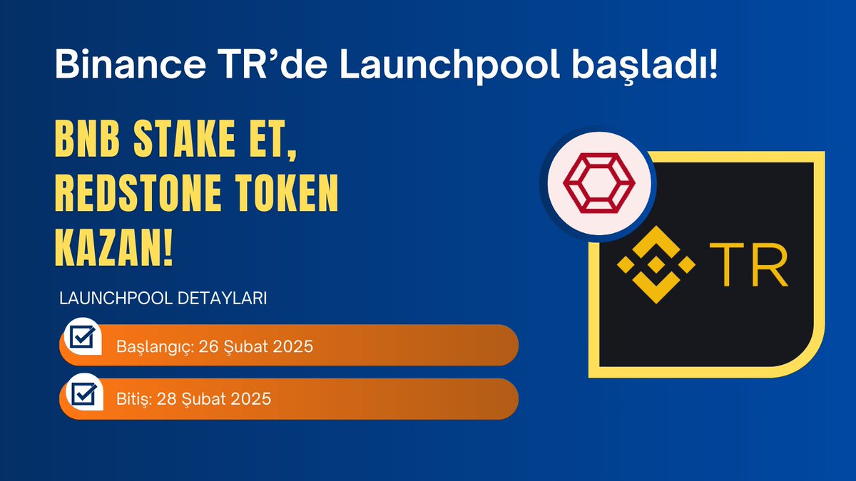 ⚡️#BinanceTR'de BNB Stake ederek Redstone Token (RED) kazanın!

Binance TR Launchpool nedir?

Launchpool, BNB'lerinizi kilitleyerek Binance TR'de yeni listelenecek ($RED) kripto paraları kazanabileceğiniz bir uygulamadır.

Launchpool'a katılın: binance-tr.onelink.me/a2LU/cc?pid=co…