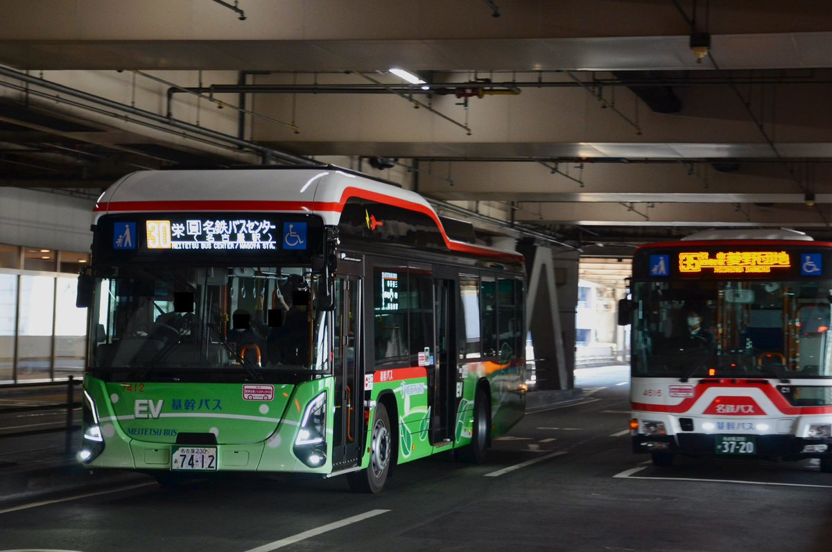 2025.2.26 名鉄バス 7412(名古屋中央)ZAC-LV828L1 営業入りした名鉄