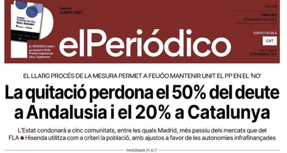 Molta gent es queixa de la manipulació informativa que corre per les xarxes socials, però quan aquesta manipulació té origen en el que s'anomenen mitjans convencionals, ho troben la mar de normal. Ara fan córrer la brama que <a href="/JuntsXCat/">Junts per Catalunya🎗</a> no vol que a la Generalitat se li condoni