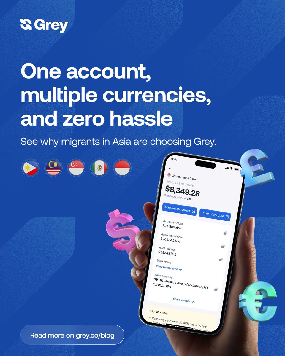 greyfinance's tweet photo. Migrants and expatriates in Asia need a better way to manage their money globally. Recently, many have chosen Grey. Tap the link in our bio to read why #GoGlobalWithGrey https://t.co/HGNwVG14Tb