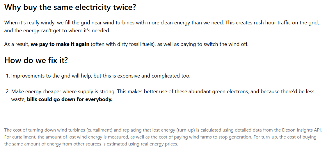 energystatsuk's tweet image. Yesterday, Tue 25-02-25

Wasted wind cost Britain: £5,832,977

£665,741 switching off wind turbines

£5,167,236 buying energy elsewhere 

That's 44,010 MWh of green electrons: enough to power London for a day.

Source and more info: wastedwind.energy