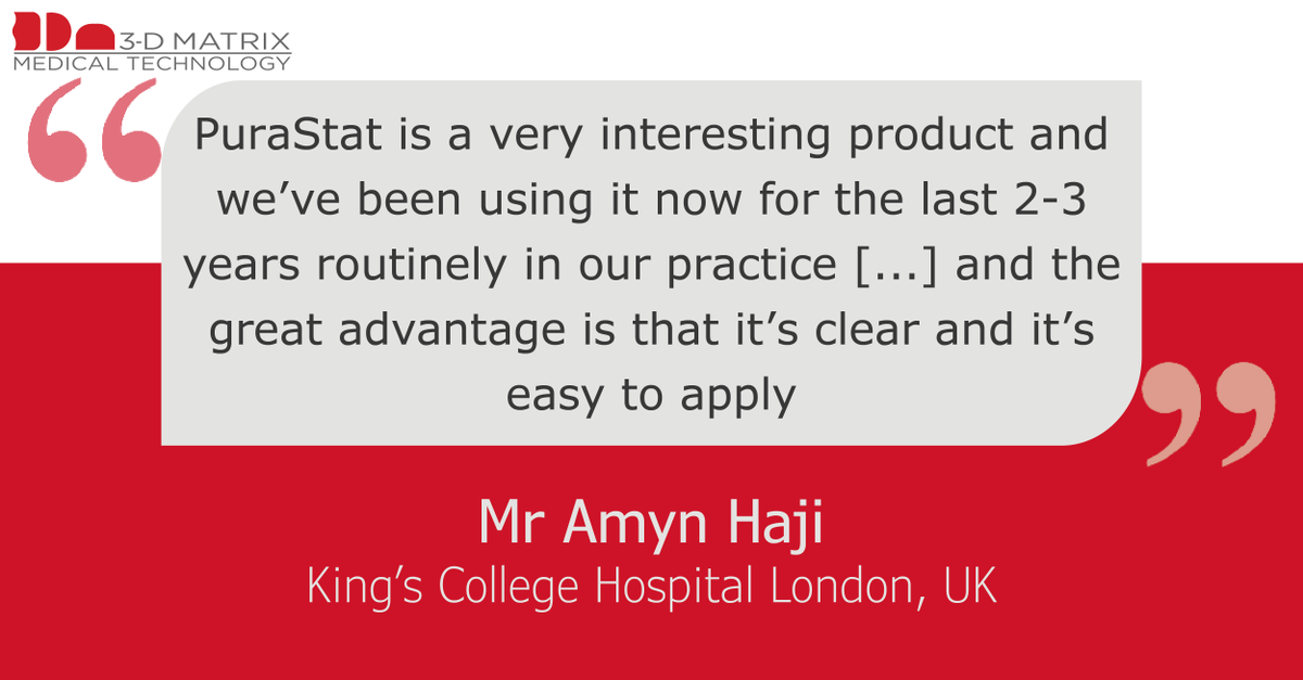 Dr. Amyn Haji shares why PuraStat has become a staple in his practice—it's transparent, easy to apply, and delivers results. 💉👌 

Find out more: hubs.li/Q038d_wv0

Quote source: hubs.li/Q038dY1B0
#PuraStat #3dmatrix #endoscopy #laparoscopy #peptides #RADA16
