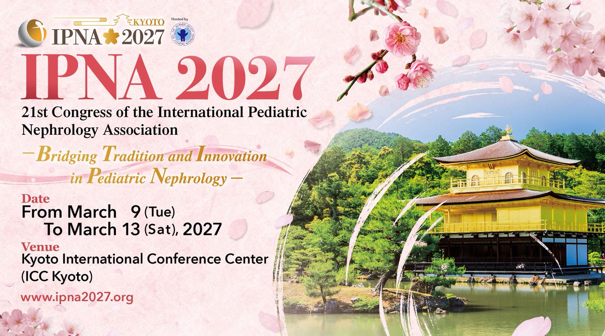 IPNA Congress (@ipna_congress) on Twitter photo You might have noticed - from now on, <a href="/IPNA_PedNeph/">IPNA Ped Nephrology</a> Congresses take place every 2 years instead of 3! That means it's already time to start preparing for #IPNA2027 in Japan.
Save the dates—Kyoto & <a href="/ICCKyoto/">国立京都国際会館 / ICC Kyoto【公式】</a> can’t wait to welcome you! 🇯🇵🌏 You might have noticed - from now on, <a href="/IPNA_PedNeph/">IPNA Ped Nephrology</a> Congresses take place every 2 years instead of 3! That means it's already time to start preparing for #IPNA2027 in Japan.
Save the dates—Kyoto & <a href="/ICCKyoto/">国立京都国際会館 / ICC Kyoto【公式】</a> can’t wait to welcome you! 🇯🇵🌏