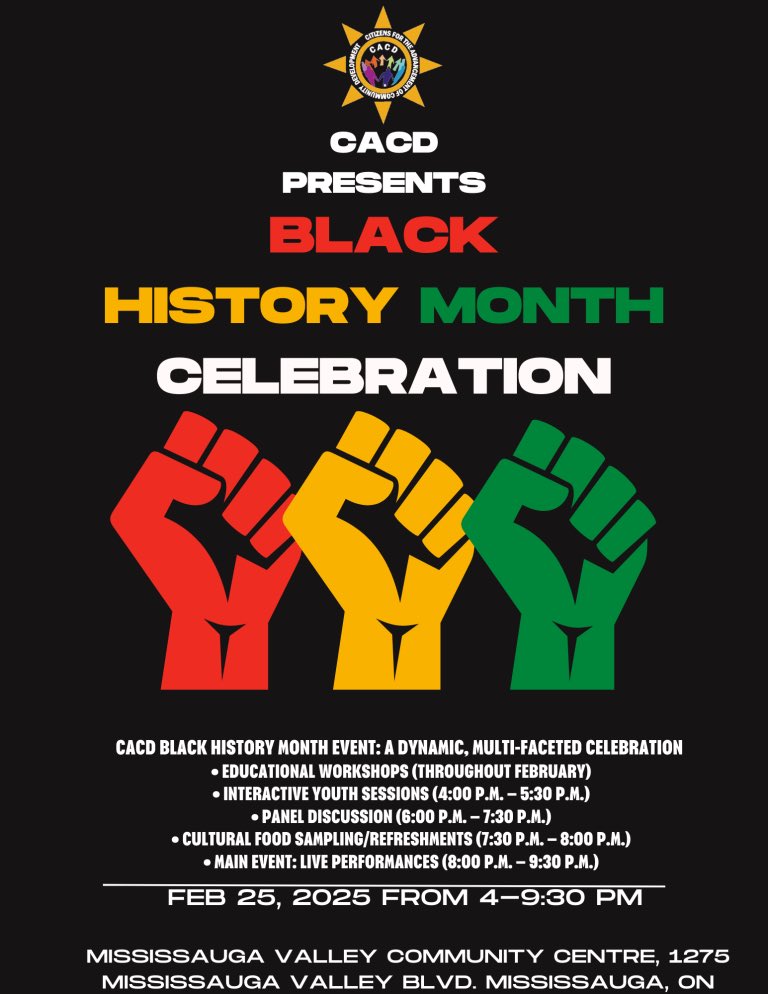 Resilience, Unity, and Cultural Pride - the theme of this year’s <a href="/CACDcanada/">CACD Canada</a> #BlackHistoryMonth event at Mississauga Valley Community Centre. Thank you <a href="/RonCunny/">Ron Cunningham</a> and team for your ongoing work in advancing community development while creating space for our local youth to thrive.