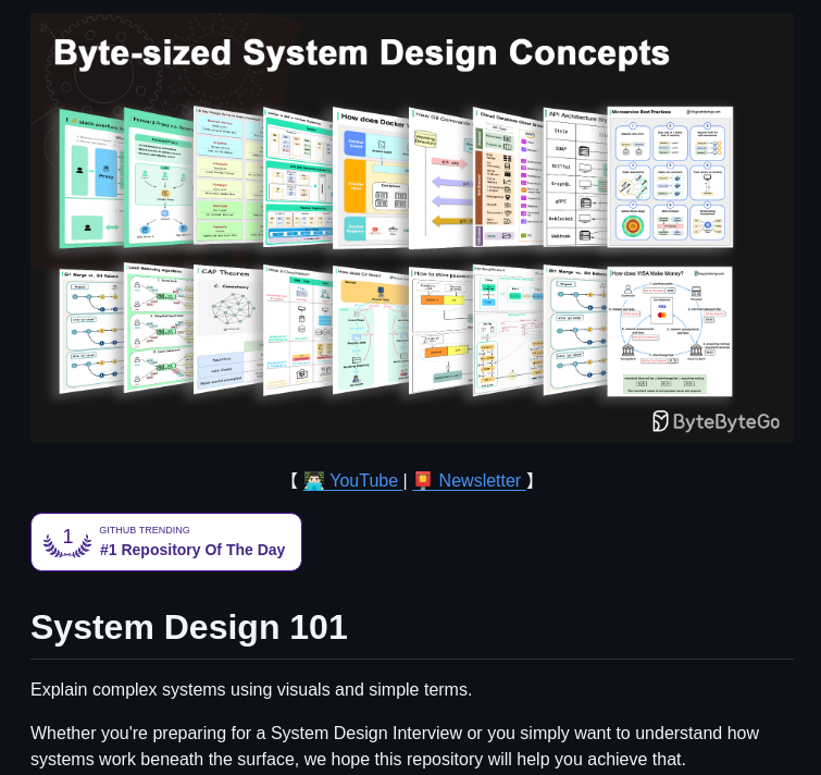 tom_doerr's tweet image. System design concepts and patterns explained visually