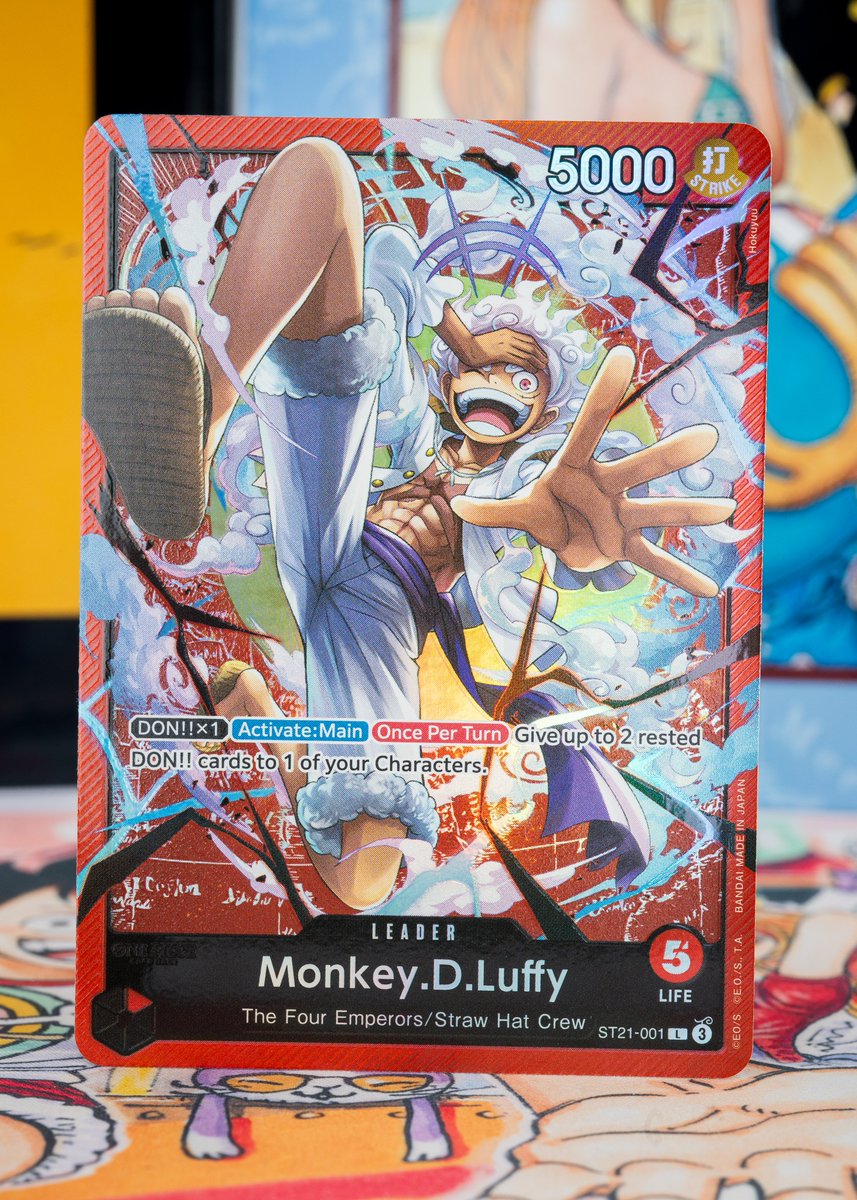 ONEPIECE_tcg_EN's tweet photo. OPCG Starter Deck EX -GEAR5- [ST-21] CARD REVEALS:
Hey One Piece Pirates!
We’ve got reveals for you!
Check out both versions of the new Leader card in this Red deck!
Release: March 14
Details: https://t.co/8BM0wM3goj
#ONEPIECE
#onepiececardgame https://t.co/BAM0bDMc8R