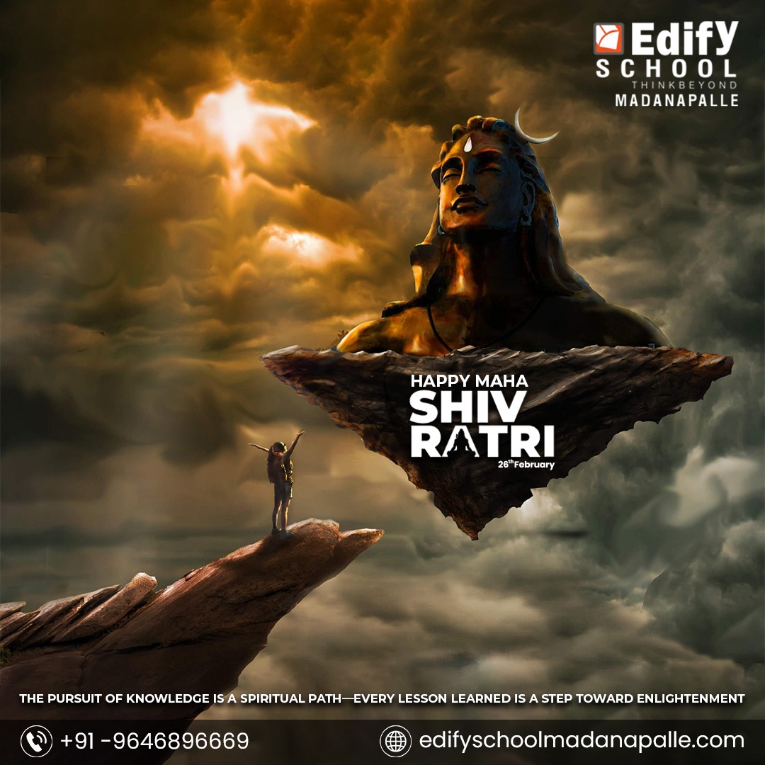 EdiMadanapalle's tweet photo. On this auspicious occasion of Maha Shivratri, let us embrace the journey of wisdom and enlightenment. 
📞 +91-9646896669
🌐 https://t.co/JegBdKVqCz

#MahaShivratri #LordShiva #EdifyMadanapalle #ThinkBeyond #KnowledgePath #SpiritualGrowth #DivineBlessings #HolisticDevelopment https://t.co/kYHbcH5Pdo