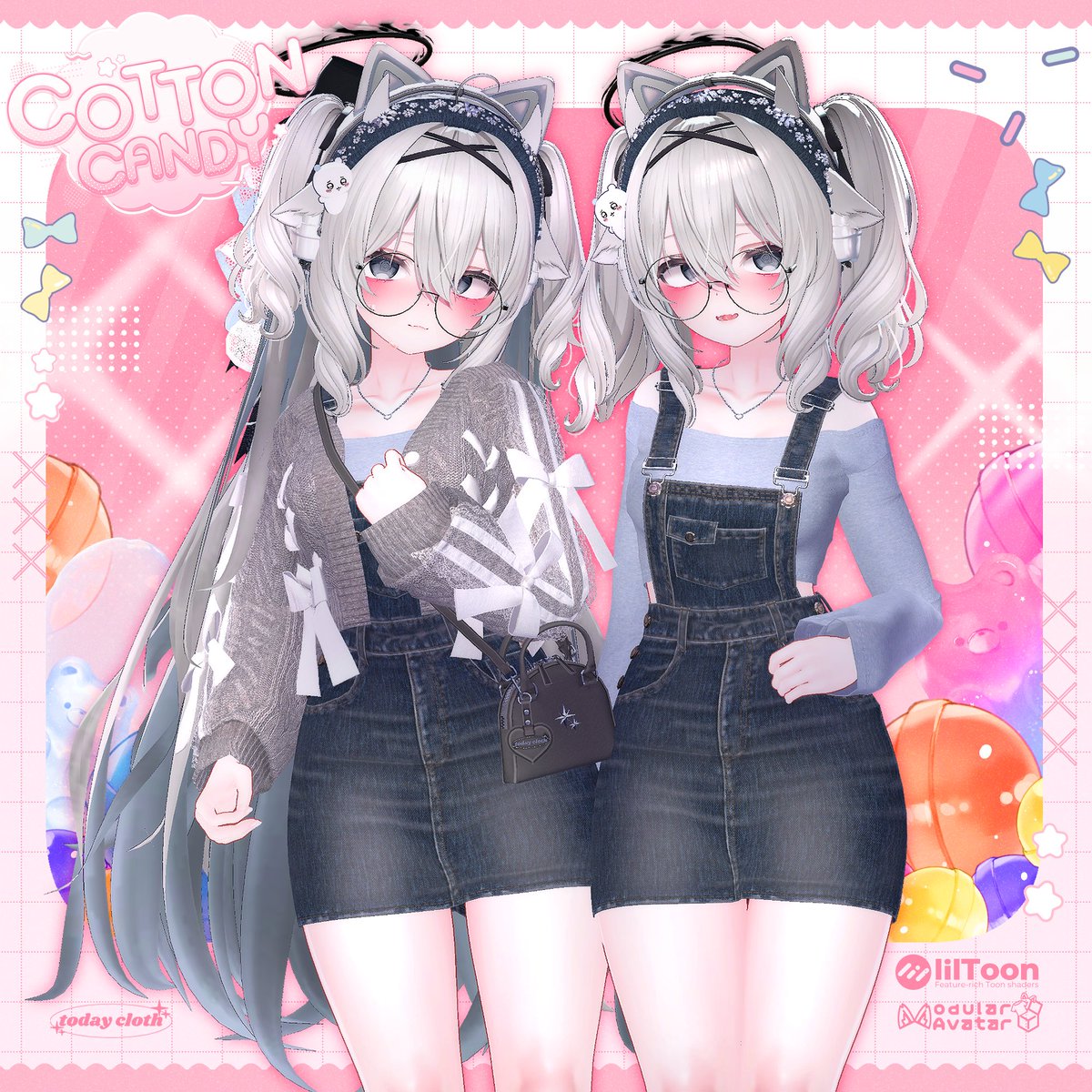 🎁RPキャンペーン🎁
🍬Cotton Candy🍬発売しました~✨
かわいい衣装です！ よろしくお願いします！
BOOTHハート数100個につき抽選人数を一人ずつ増やします！
（今回の衣装のフルパッケージをプレゼントします！ 最大10名まで!)
条件 : RP + フォロー
当選日:2月28日
2月26日~3月8日発売割引

#VRChat