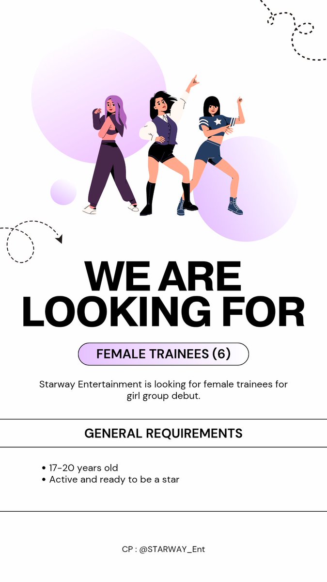 ㅤㅤ
ㅤㅤㅤㅤMake your 𝑾𝑨𝒀
ㅤ ㅤㅤ   Be a 𝑺𝑻𝑨𝑹 with us!
ㅤ ㅤㅤ   We are accepting new talents!
ㅤㅤㅤㅤㅤㅤㅤㅤㅤ— 𝐒𝐭𝐚𝐫𝐰𝐚𝐲 𝐄𝐧𝐭.
ㅤㅤ