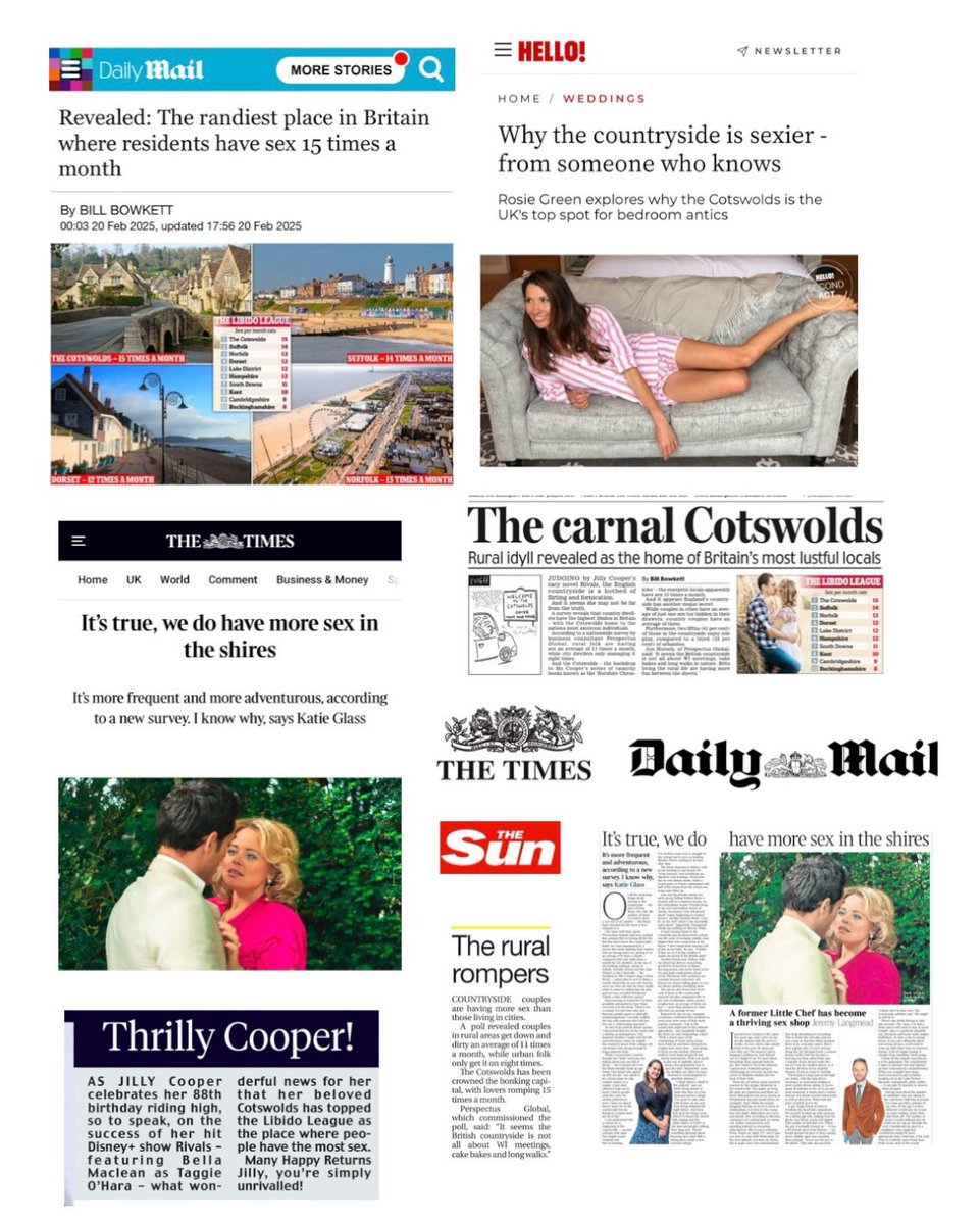 HarrietScottie's tweet photo. Our survey says .. countryside folk are having more sex, with the COTSWOLDS emerging as the bonk capital of the UK… #insights #news #earnedmedia https://t.co/qEzZOeFnrT