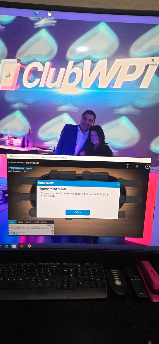 JasonSD22's tweet image. I won the #clubwpt 1k Diamond event tonight.