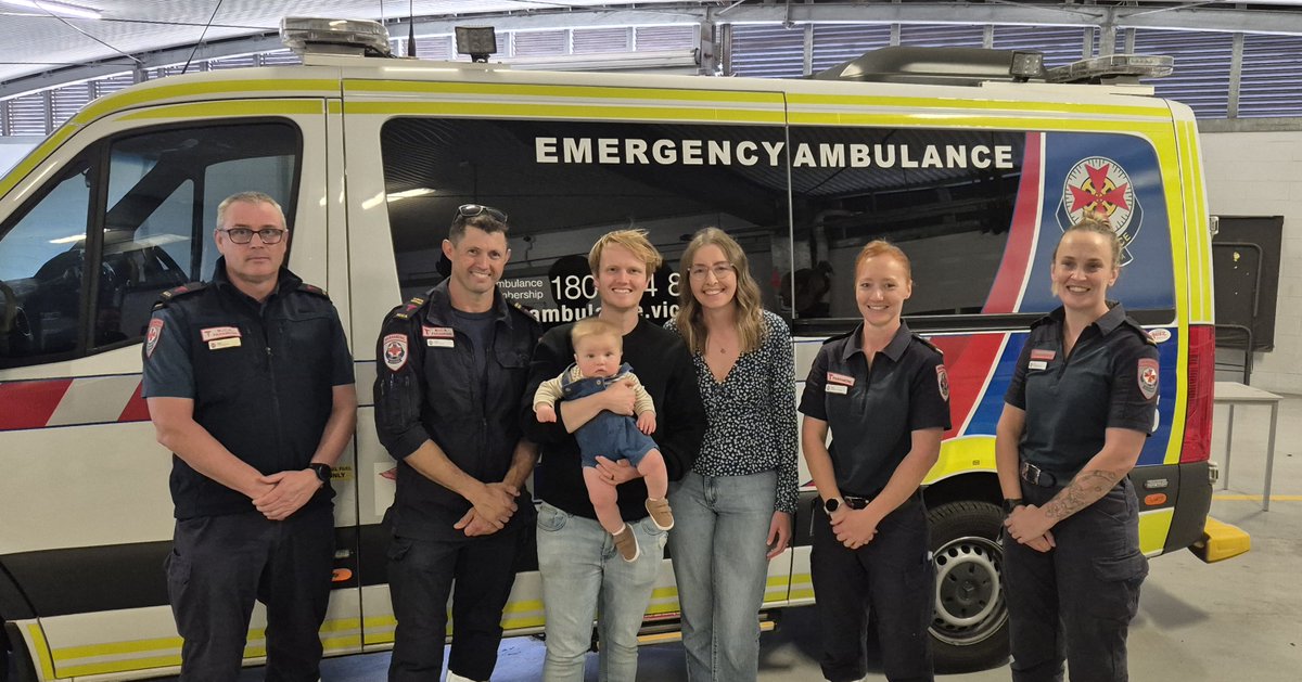 Ambulance Victoria (@ambulancevic) on Twitter photo Reuben Fisher is a happy, healthy baby, but in October last year he was fighting for his life.
Luckily, Amy knew what to do to help her baby and she hopes others will learn the life-saving skill. Read more: bit.ly/3Xh2769 Reuben Fisher is a happy, healthy baby, but in October last year he was fighting for his life.
Luckily, Amy knew what to do to help her baby and she hopes others will learn the life-saving skill. Read more: bit.ly/3Xh2769