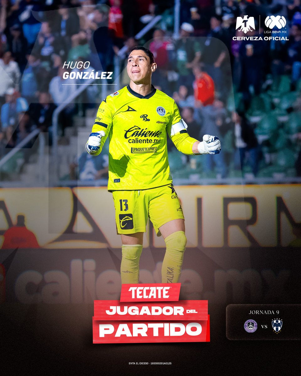 ¡Noche P E R F E C T A en la Perla del Pacífico! 👊

Hugo González es el #TecateJugadorDelPartido por su gran actuación en casa y mantener su arco en cero. ⚓️💜

<a href="/CervezaTecate/">Cerveza Tecate</a>