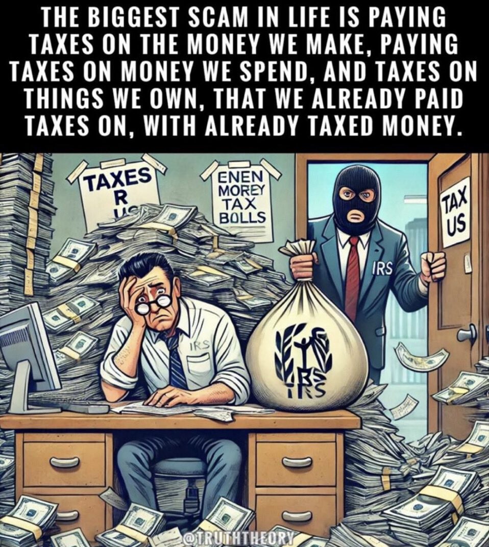 kls2020's tweet image. 🎯 We are taxed to death, literally!