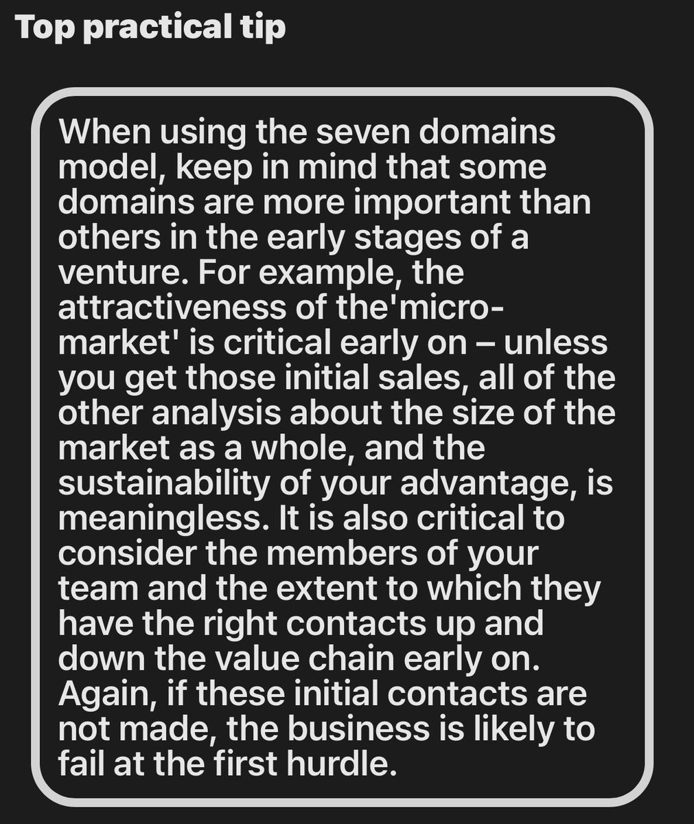 WoleOgundare's tweet photo. @TheCharlesIsidi Excellent analysis. 

Let me deepen it a bit further with a framework - the John Mullins seven domains assessment model for entrepreneurs. 

You can’t miss the sweet spot if you use this framework diligently🥂 https://t.co/eR7mh066Kp