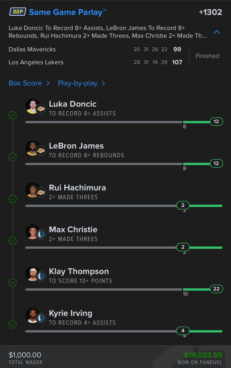 What a game! 🚀

$1,000–>$14,023.59💰✅

More plays➡️ whop.com/checkout/plan_…