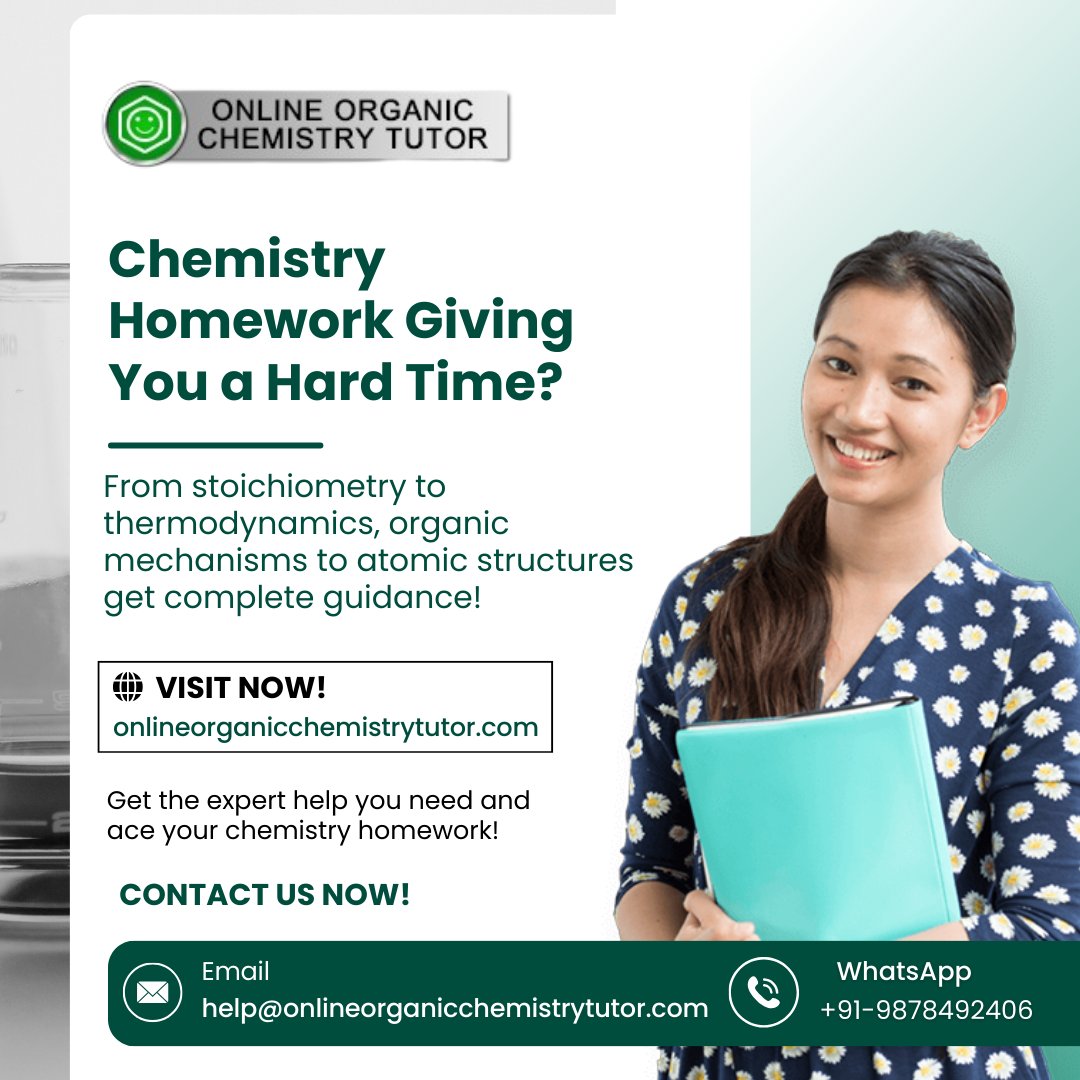 TutorOrganic's tweet image. 🔥 Chemistry Homework Giving You a Hard Time?
📲 +91 9878492406
📩help@onlineorganichemistrytutor.com
🌐 onlineorganicchemistrytutor.com
#chemistryassignmenthelper #chemistryhomeworkhelp #helpwithchemistryhomework #chemistrytutoringhelp #chemhelper #chemistrystudents
