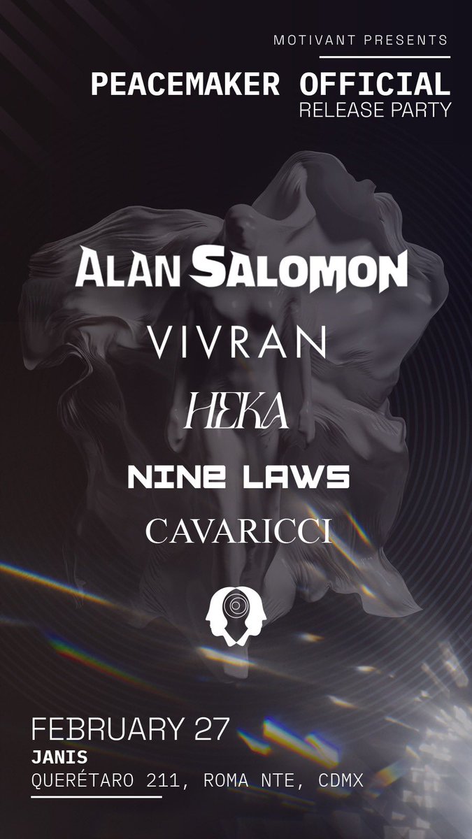 RELEASE PARTY x ‘PEACEMAKER’ ❕🌬️ ❤️‍🔥| Alan Salomon (<a href="/alansalomon/">Alan Salomon</a>) está listo para un 2025 lleno de lanzamientos 💿 ✨🩶 | El próximo 27 de febrero en <a href="/JanisRoma/">JANIS ROMA</a> , presentará en una #ReleaseParty, “PEACEMAKER”; una explosiva mezcla de beats y melodías que nos invitan a la pista de