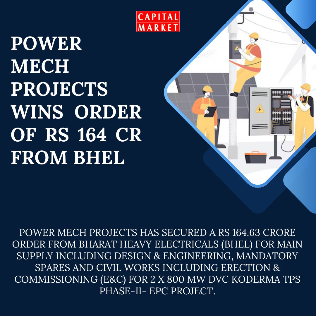 CapitalMarket17's tweet image. Power Mech Projects Secures ₹164.63 Crore Order from BHEL for DVC Koderma TPS Phase-II
Like | Share | Follow | Comment For Daily Updates.
capitalmarket.com
#PowerMechProjects #BHEL #DVC #KodermaTPS