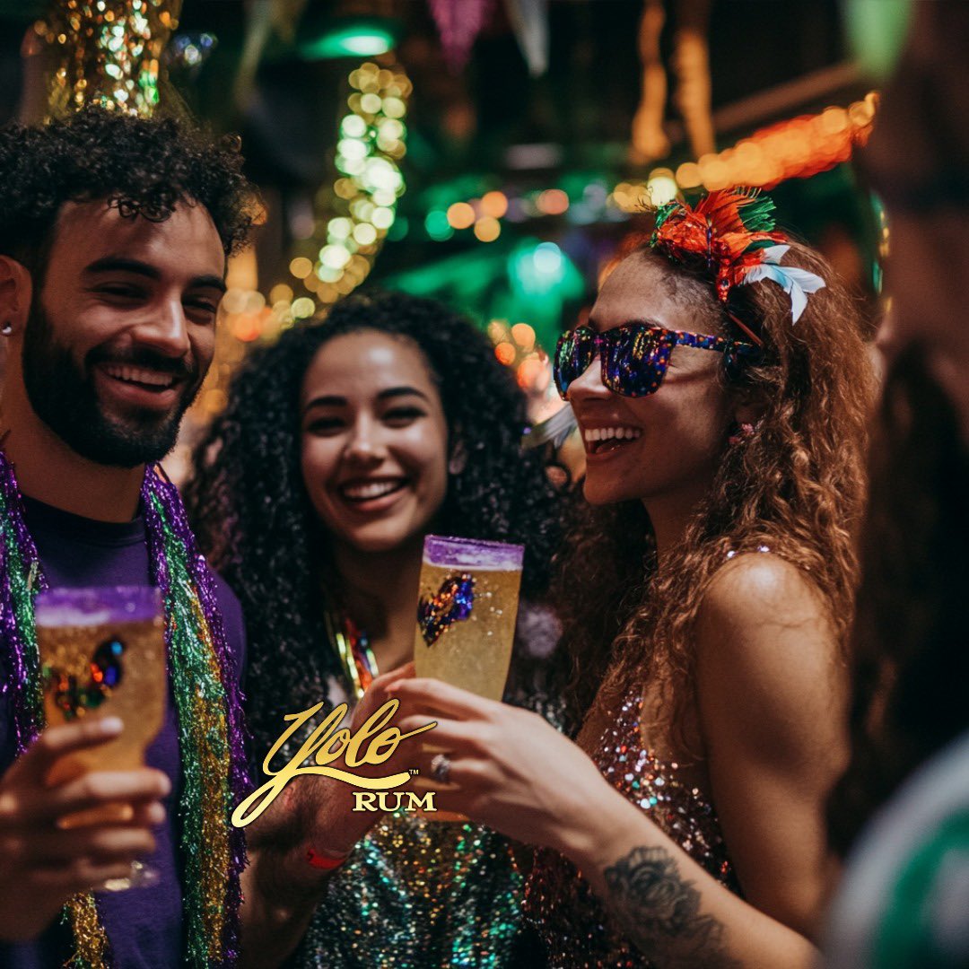 From parades and parties to music and masquerade balls, your perfect Mardi Gras indulgences await. Let the festivities begin with sips of a Yolo Rum Cocktail. Order Yolo Rums @ Buy.YoloRum.com