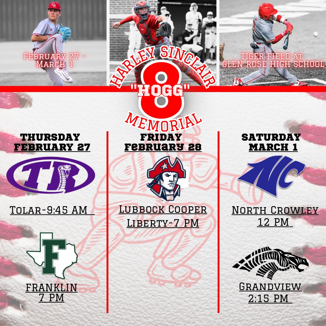 Glen Rose Tiger Baseball tweet media