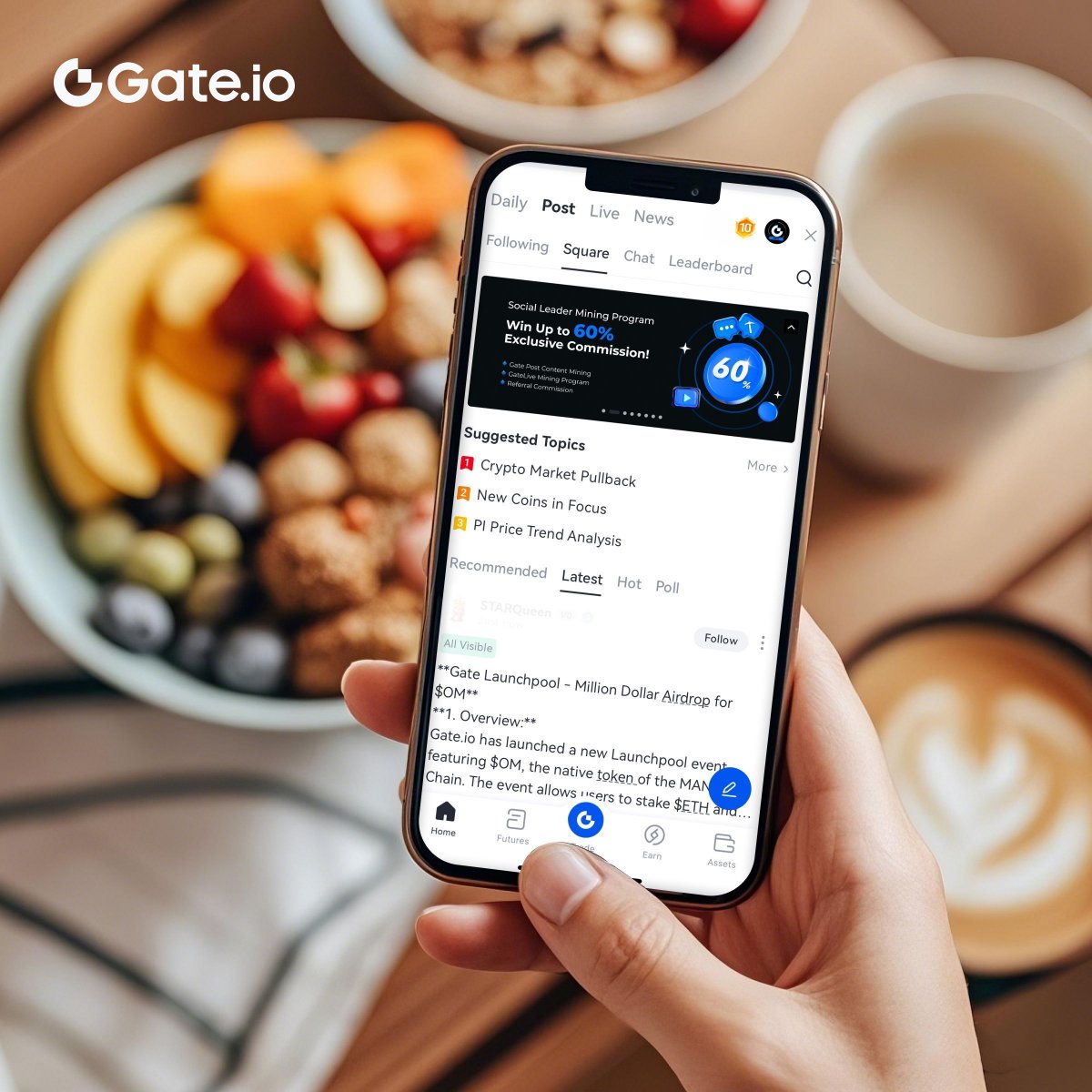 Gate's tweet image. GM 🥘

Open #GatePost and catch today’s highlights 👀

Start your lucky day: gate.io/post