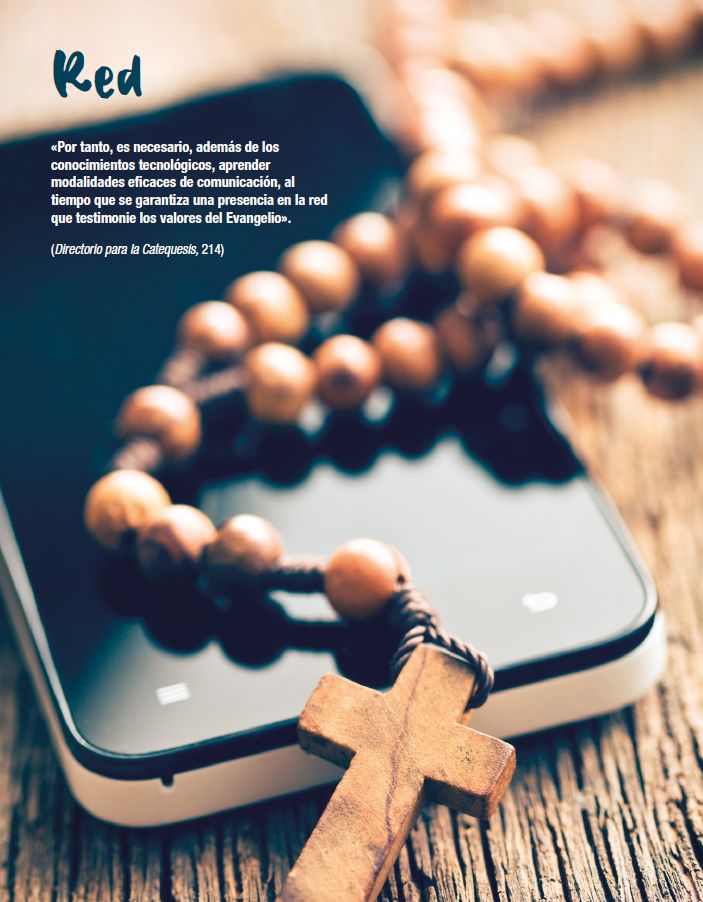 «Por tanto, es necesario, además de los conocimientos tecnológicos, aprender modalidades eficaces de comunicación, al tiempo que se garantiza una presencia en la red que testimonie los valores del Evangelio». (Directorio para la Catequesis, 214)