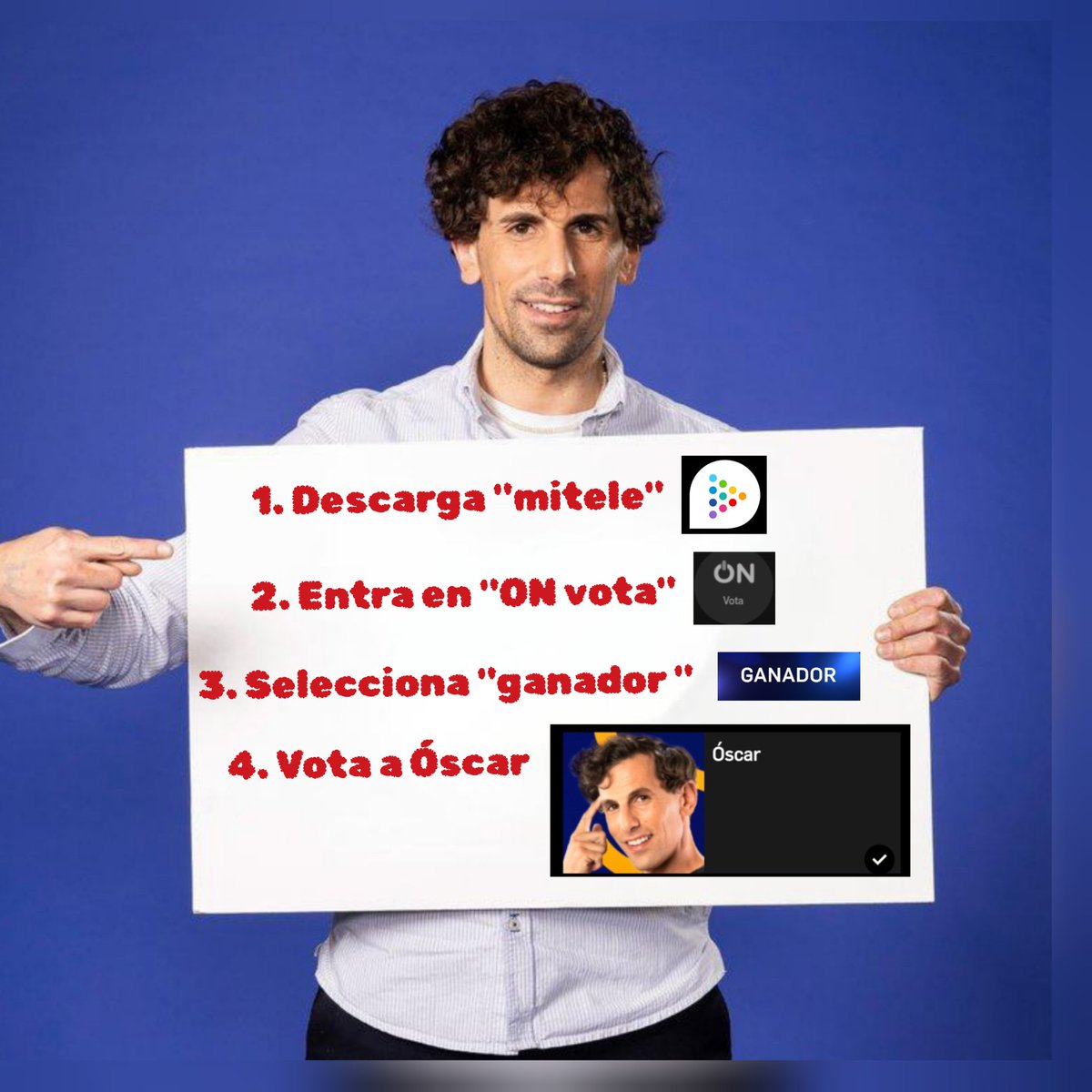 RT PÁSALO 

Óscar ha levantado dos ediciones seguidas, en ambas ha llenado cada minuto y ha juntado a toda la casa para organizar por su cuenta actividades. Pero la productora, la organización le tiene miedo al éxito.

✨️𝙊𝙎𝘾𝘼𝙍 𝙂𝘼𝙉𝘼𝘿𝙊𝙍
#VotaOscarGanador #GH26F #GH27F