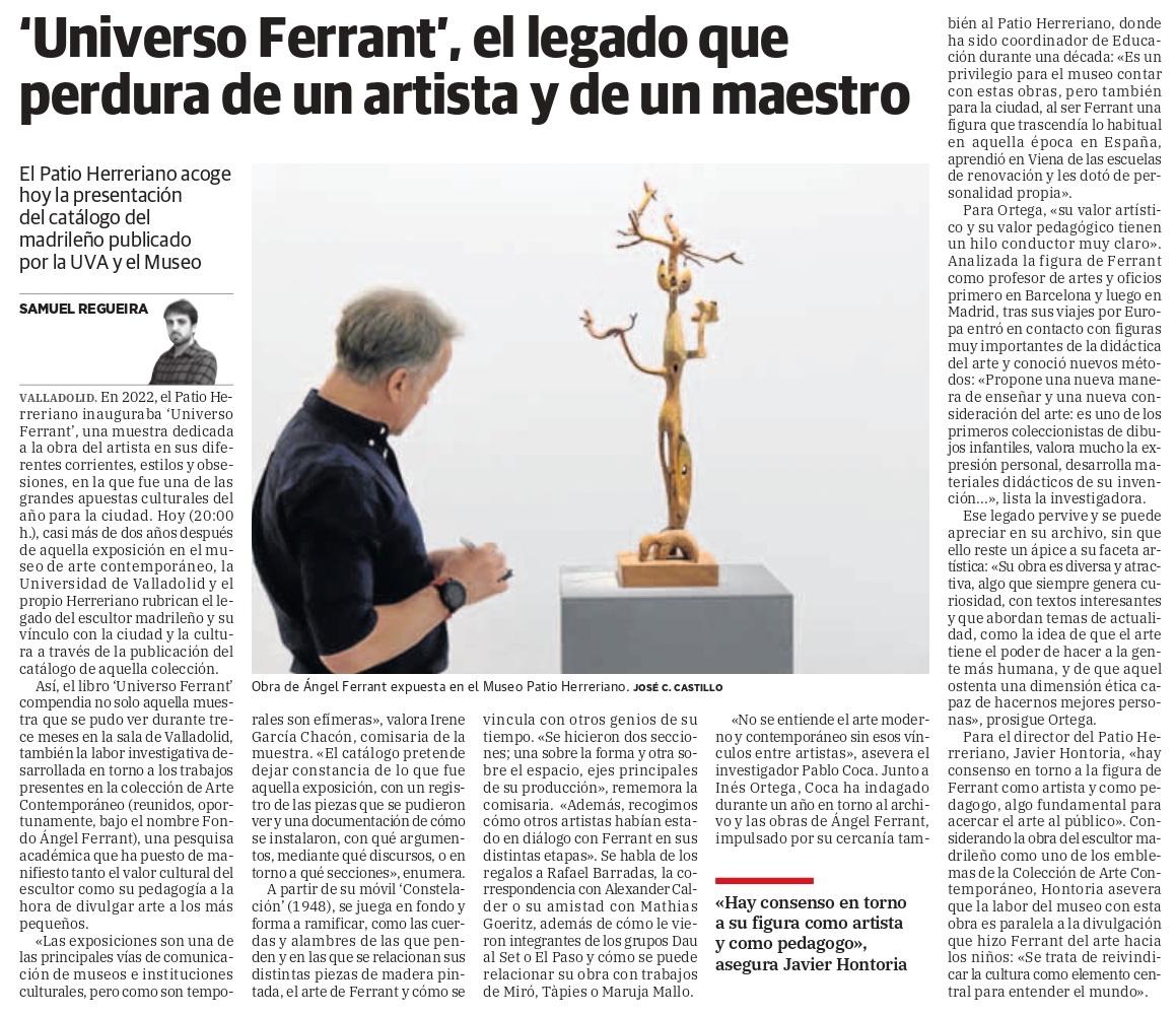 XaviGarciaVal's tweet photo. 'Universo Ferrant', el legado que perdura de un artista y de un maestro en la nueva exposición del @PatioHerreriano via @nortecastilla #AngelFerrant https://t.co/zIdci6OzSi