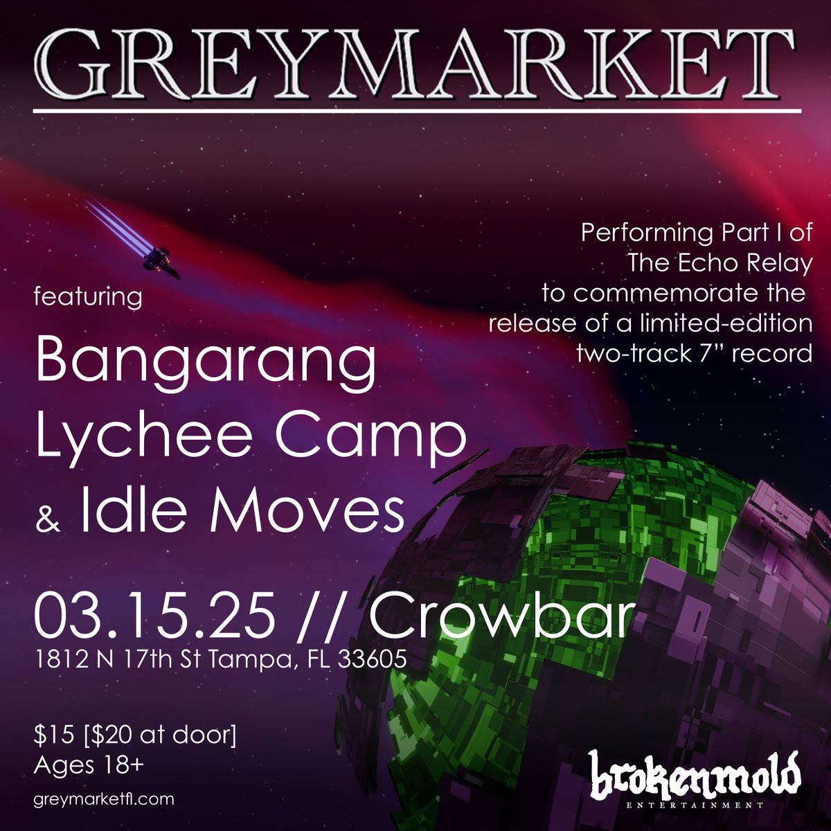 GreyMarket_FL's tweet photo. 03.15.25

Tickets: https://t.co/E752PgKbmq

Pre-Save: https://t.co/pz9zJBmufr https://t.co/2TKDSMQQRd