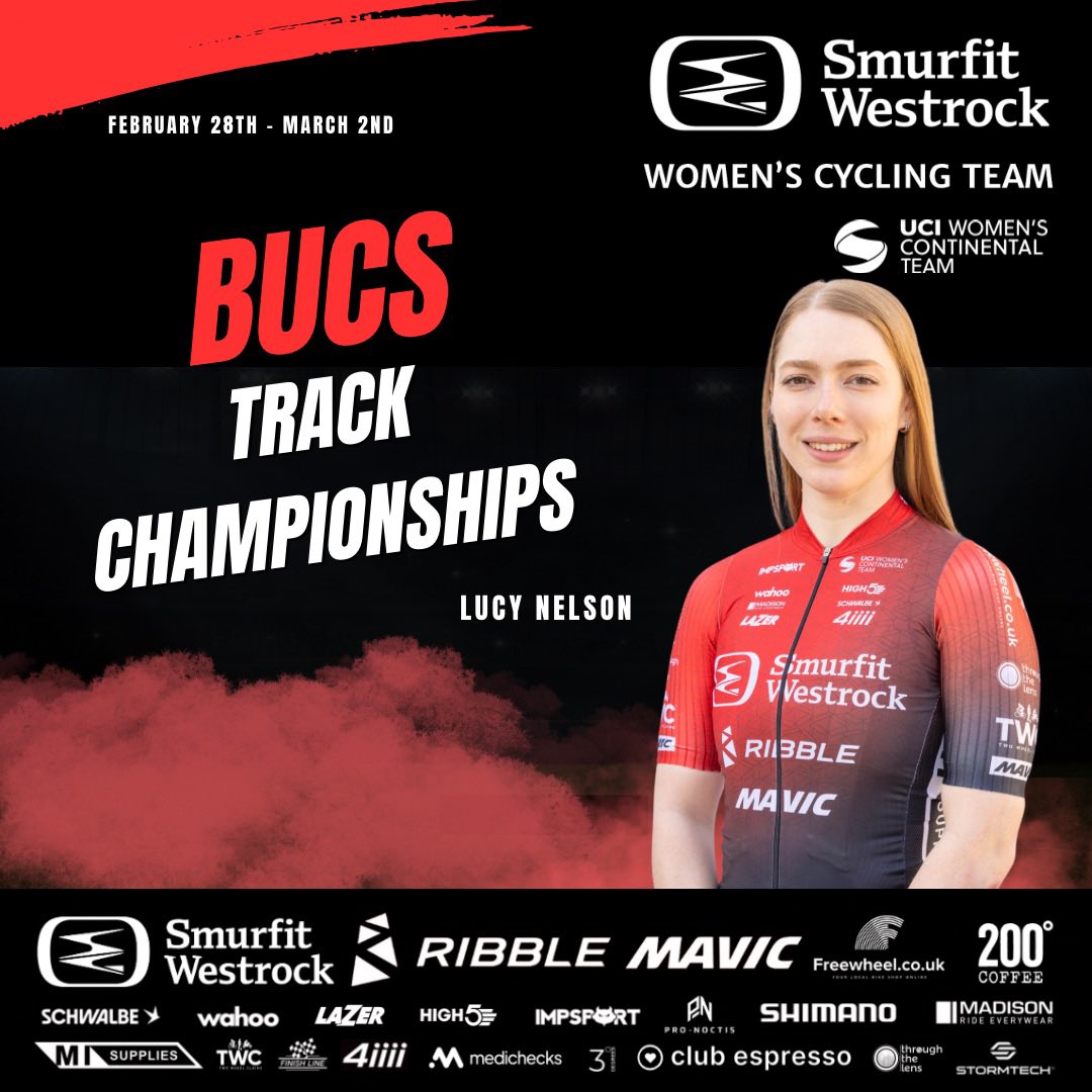 This weekends racing kicks off with Lucy Nelson, hitting the boards at the BUCS Track Cycling Championships, ready to showcase her speed, strength, and determination!

Let’s get behind Lucy as she flies the flag for Liverpool Uni

#BUCSTrack  #smurfitwestrock #ribble #mavic