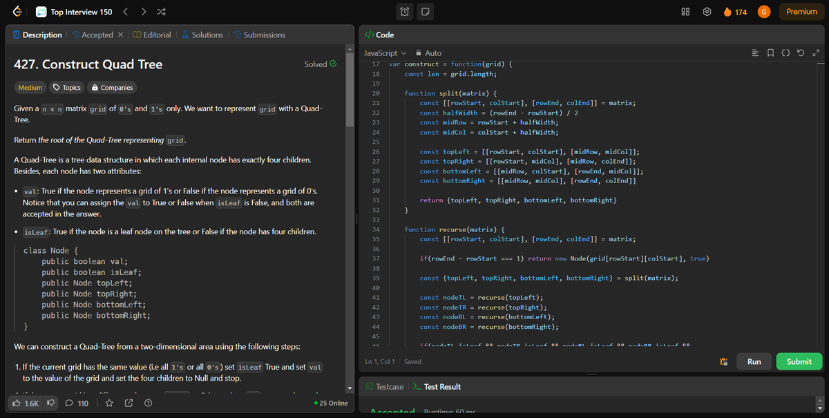 coding_ez24105's tweet image. Stepping up the game with more challenges! 🚀 Today’s solved problems:
🔢 Sort List
🌲 Construct Quad Tree
🔗 Merge K Sorted List
📈 Maximum Subarray
Every problem is a step toward mastery! 💡
#LeetCode #Coding #100DaysOfCode