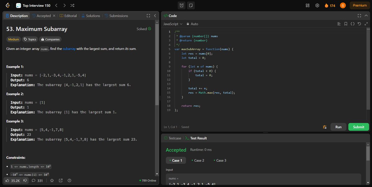 coding_ez24105's tweet image. Stepping up the game with more challenges! 🚀 Today’s solved problems:
🔢 Sort List
🌲 Construct Quad Tree
🔗 Merge K Sorted List
📈 Maximum Subarray
Every problem is a step toward mastery! 💡
#LeetCode #Coding #100DaysOfCode