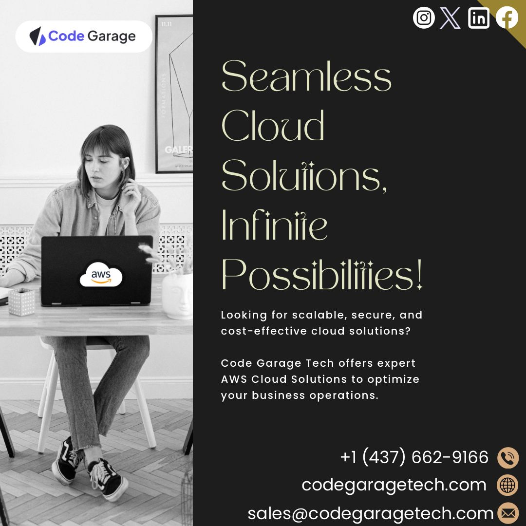 codegaragetech's tweet image. Leverage the power of AWS to drive innovation and efficiency. Contact us today to transform your cloud infrastructure!

🌐 codegaragetech.com
📞 +1 (437) 662-9166
📧 sales@codegaragetech.com

#CodeGarageTech #AWSCloudSolutions #CertifiedExperts #CloudInnovation #Business